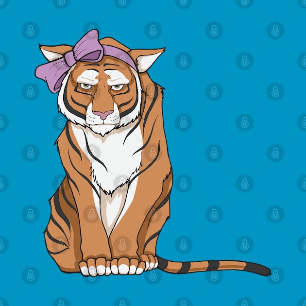 Don't Call Me Cute - Tiger In Pink Bow by 5sizes2small