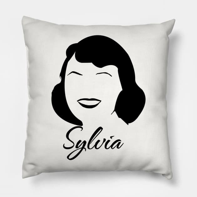 Sylvia Plath Pillow by PoetandChef