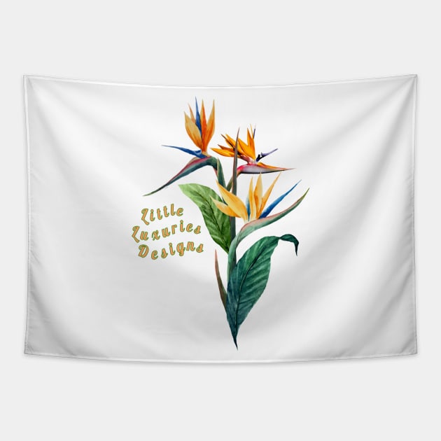 Bird of Paradise Graphic Design Tapestry by LittleLuxuriesDesigns