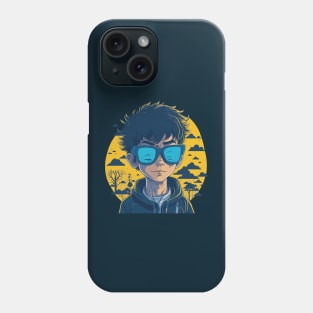 smart boy with glasses Phone Case