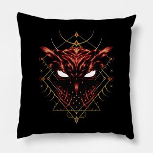 Vector fire owl Pillow