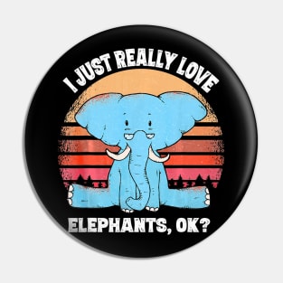 Love Elephant Shirt for Women and Girls Elephants Gifts Pin