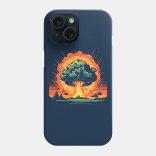 Nuclear Explosion Mushroom Cloud illustration Phone Case