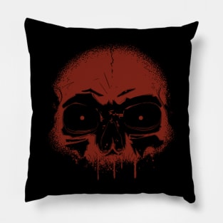 Red Skull Art Pillow