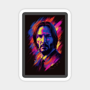 John Wick 4 Colorful Art Magnet