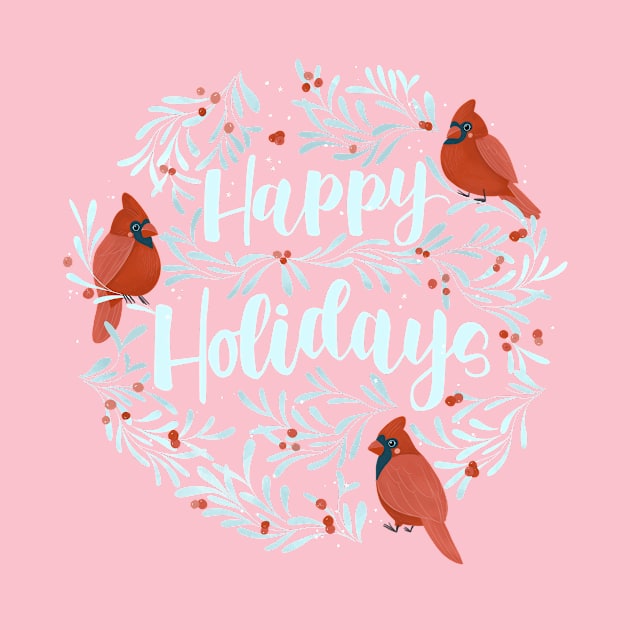 Happy Holiday Cardinals by LauraGraves