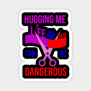 Hugging me can be dangerous Magnet