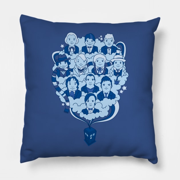 11 Doctors in the Sky Pillow by tillieke