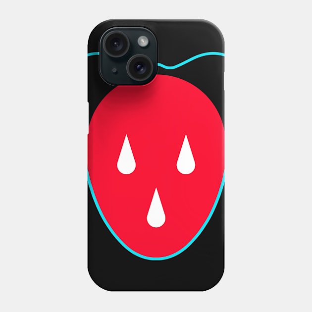 Mouse Head  Red / Black Phone Case by patrou