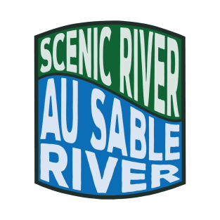 Au Sable River Scenic River Wave T-Shirt