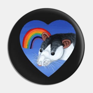 Rainbow Roan Rat Pin