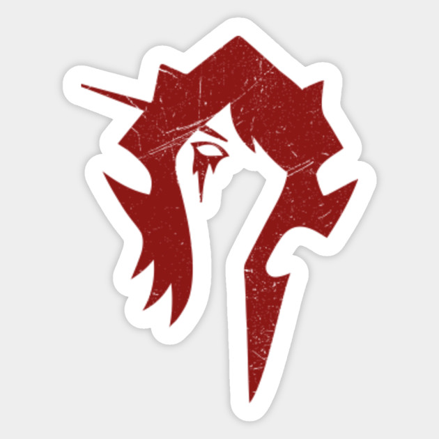 Wow Vintage Sylvanas Windrunner Warchief Horde Logo Horde Sticker Teepublic Uk