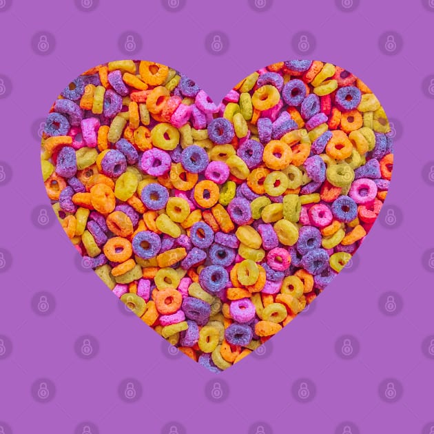 Fruit Flavored Breakfast Cereal Loops Photo Heart by love-fi