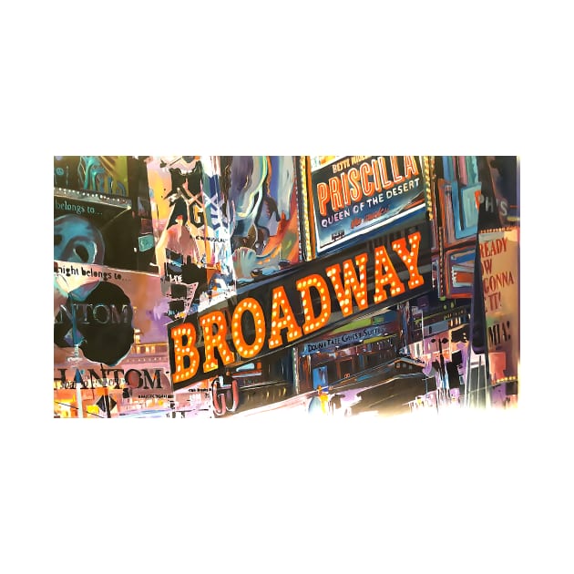 Retro Vintage Broadway by JonHerrera