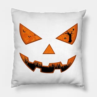 Orange Pumpkin Face Halloween Costume Pillow