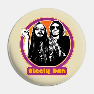 Steely Dan / Retro 1970s Style Fan Art Design Pin