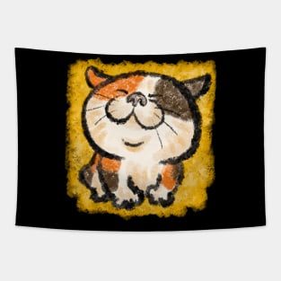 Tortoiseshell Cat happy Tapestry