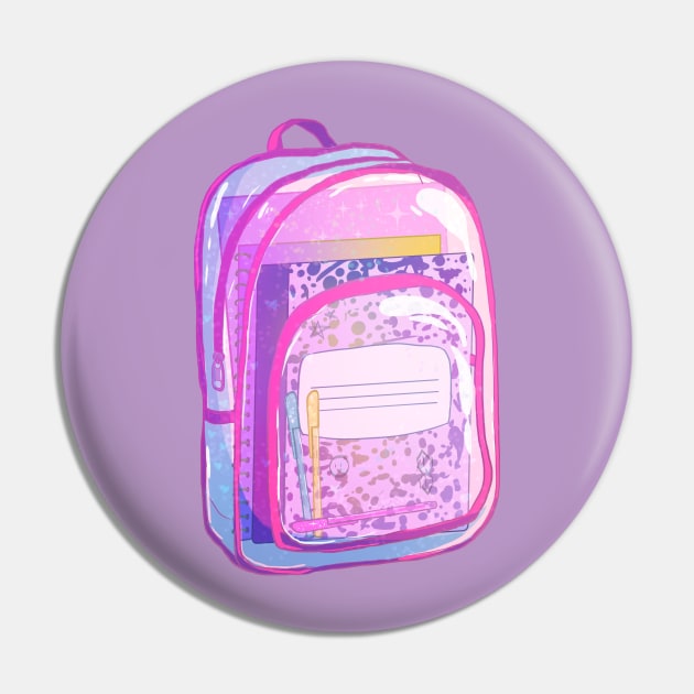 90s Nostalgia Series: Sparkle Backpack Pin by paintdust