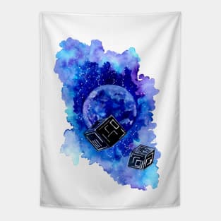 Space Cubes Invasion Tapestry