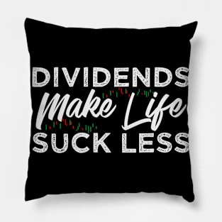 Trader Dividends Saying | Trading Stock Exchange Pillow