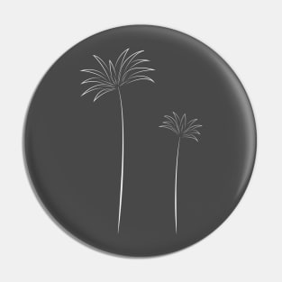 Abstract Palms Black and White Pin