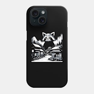 Japanese Big Raccoon Pun Funny Raccoon Phone Case