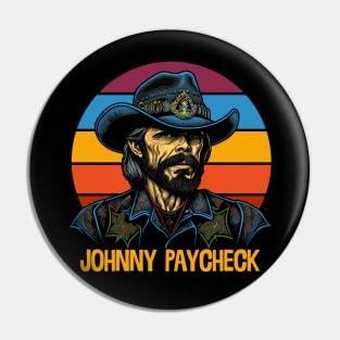 Johnny Paycheck / Retro Style Fan Design Pin