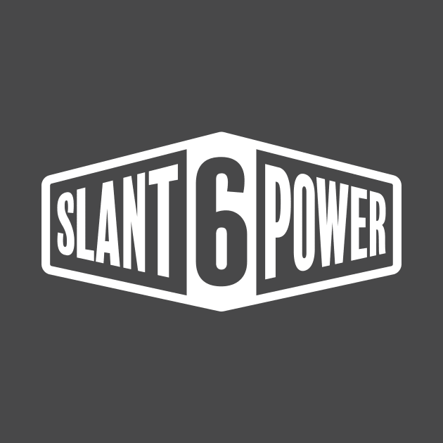 Slant 6 Power - White + Asphalt by jepegdesign