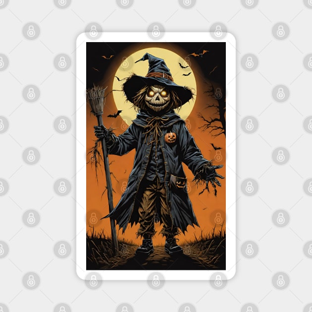 Trick or Treat Scarecrow Kid Magnet by Grave Digs