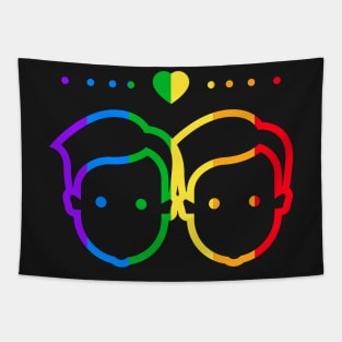 Gay Rainbow Color Men Tapestry