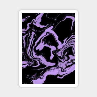 Marble Abstract Purple Black Art Magnet