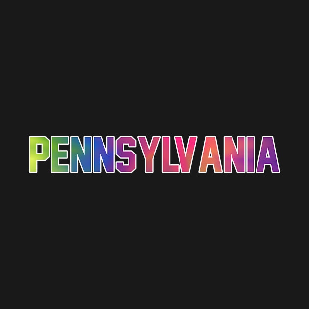 Pennsylvania Tie Dye Jersey Letter by maccm