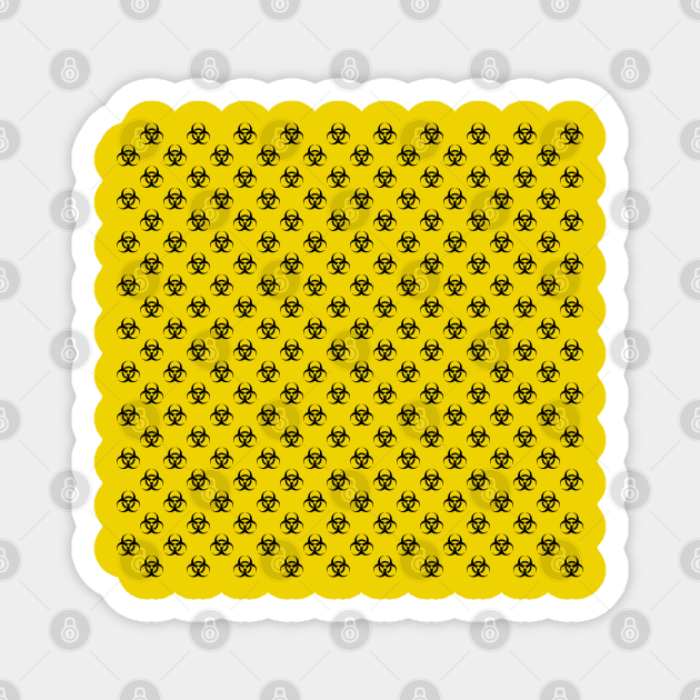 biohazard symbol pattern Magnet by goatboyjr