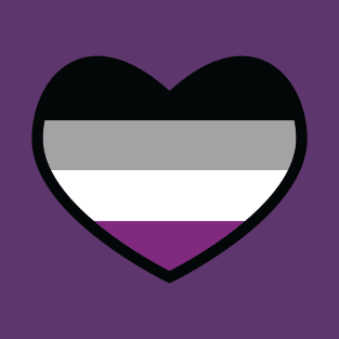 Asexual Flag Heart T-Shirt