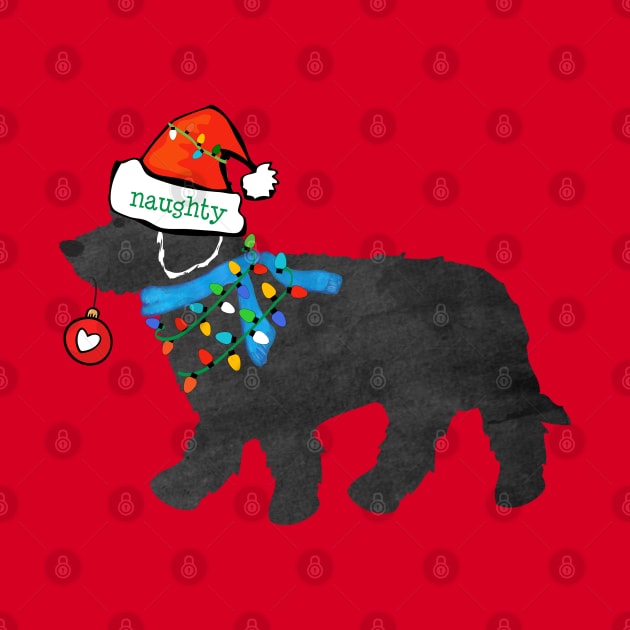 Christmas Labradoodle Naughty Dog by EMR_Designs
