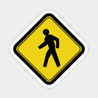 Caution Road Sign Person Crossing Magnet