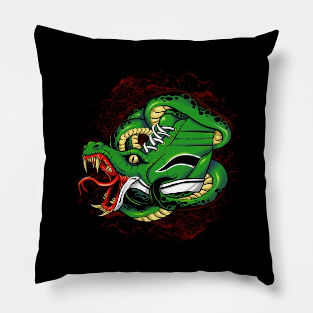 snaker bites Pillow by spoilerinc