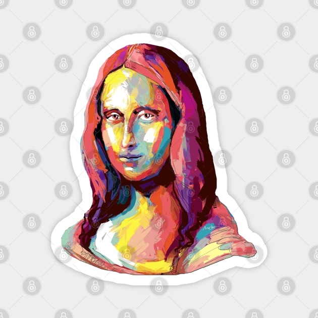 Mona Lisa Magnet by mailsoncello