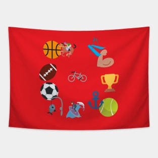 sports emoji Tapestry