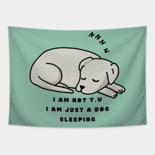 Dog sleeping T-shirt Tapestry