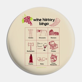 Wine History Bingo Pin