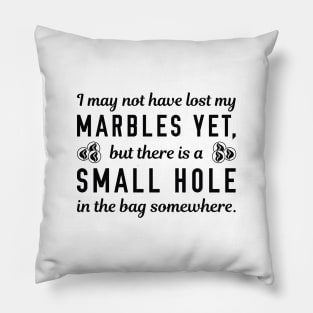 Small Hole Marbles Pillow