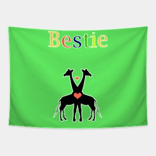 Besties_Giraffe Love Tapestry