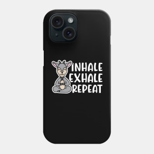 Inhale Exhale Repeat Gas Goat Yoga Fitness Funny Phone Case