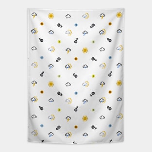 Weatherman symbols - polka Tapestry