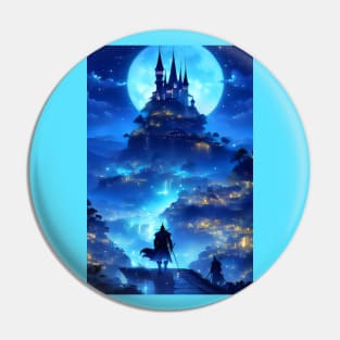 Fantasy Blue landscape Pin