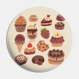 Chocolate Desserts and Sweets Pin