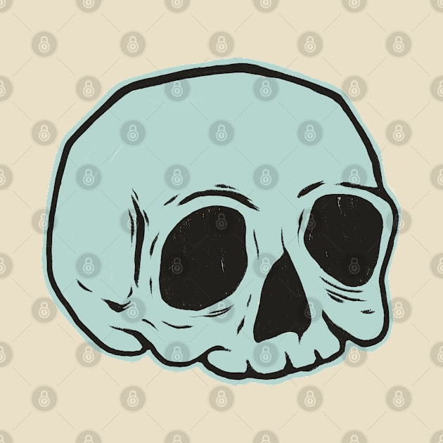 Classic Skull (BLUE) by cecececececelia