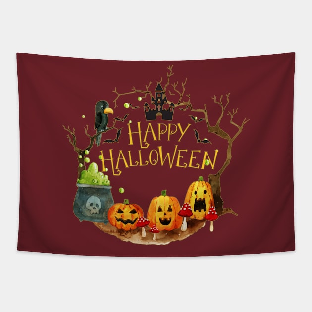 Happy Halloween Tapestry by letnothingstopyou