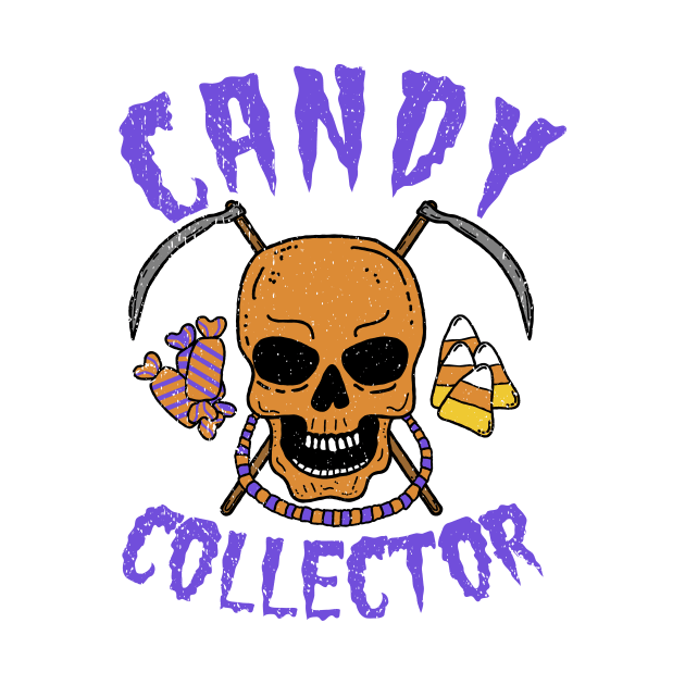 Candy Collector - Funny Halloween Skull by KawaiinDoodle